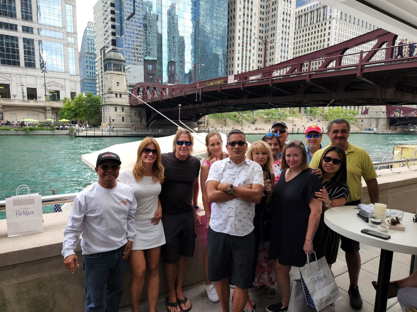 ISG teammates by the Chicago River