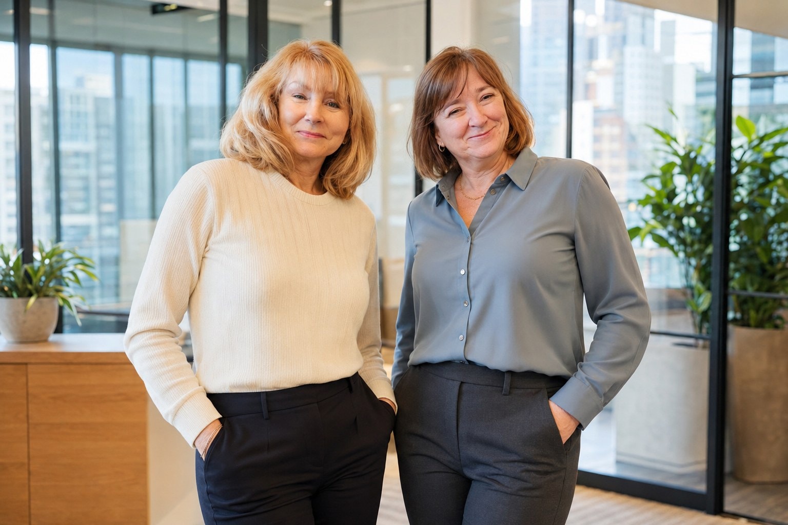 Two ISG teammates at the U.S. office